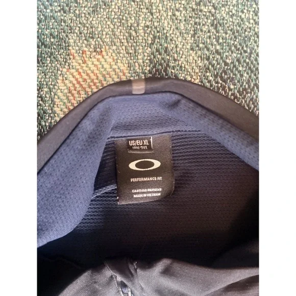 Oakley Enhance Mock 9.0 Men XL Short Sleeve 1/4 Zip Performance fit Shirt Black - Picture 4 of 4